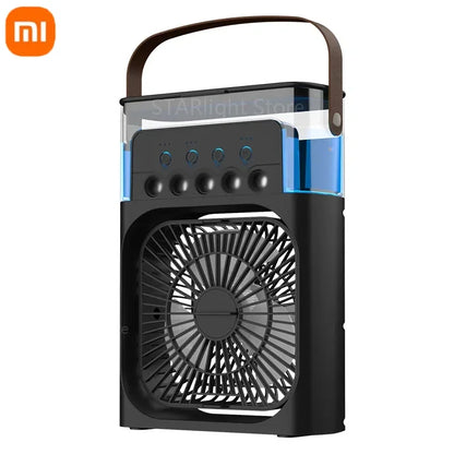 Xiaomi Portable Fan 3 in1 Humidifier Air Adjustment LED Light Household USB Chargeable Air Conditioner Office Moisturizing Fan