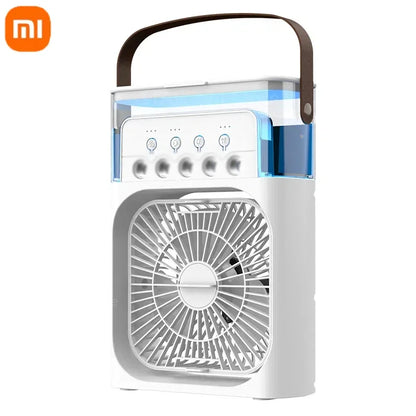 Xiaomi Portable Fan 3 in1 Humidifier Air Adjustment LED Light Household USB Chargeable Air Conditioner Office Moisturizing Fan