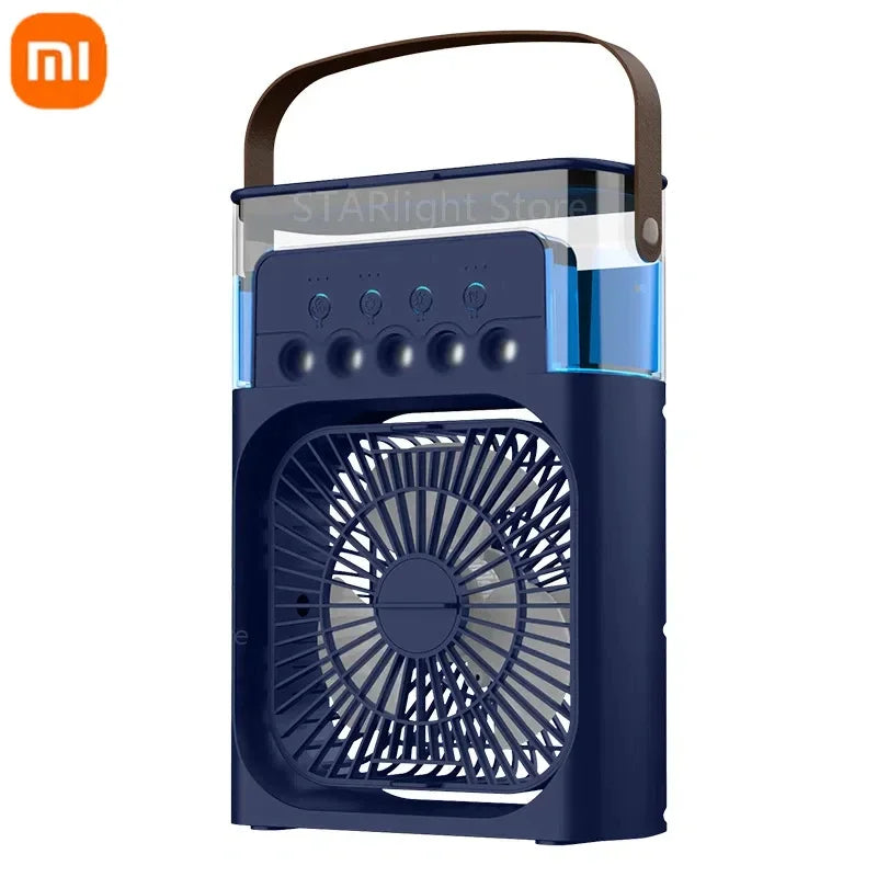 Xiaomi Portable Fan 3 in1 Humidifier Air Adjustment LED Light Household USB Chargeable Air Conditioner Office Moisturizing Fan